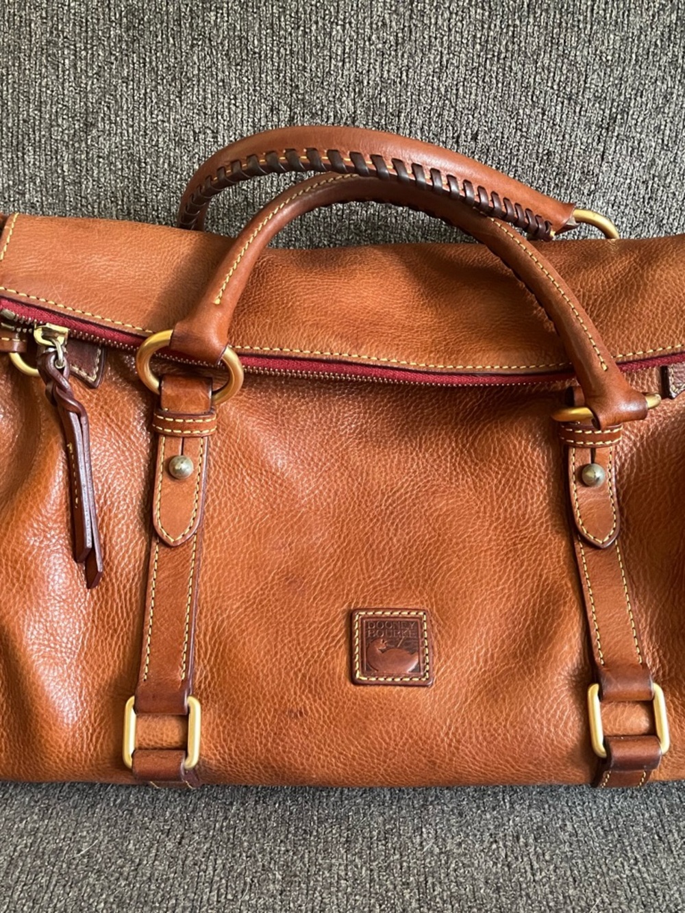 SOLD Dooney & Bourke Large Florentine Satchel in Natural